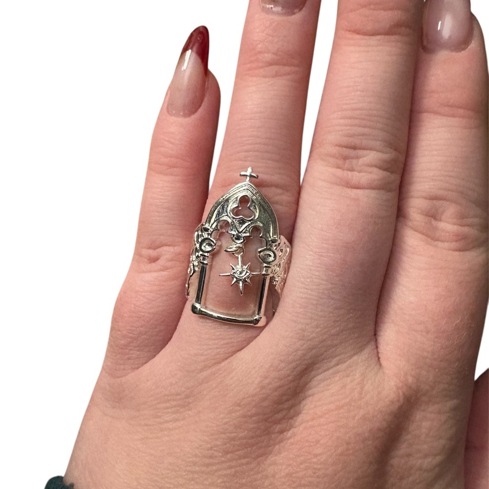 Silver Gothic Cathedral Ring